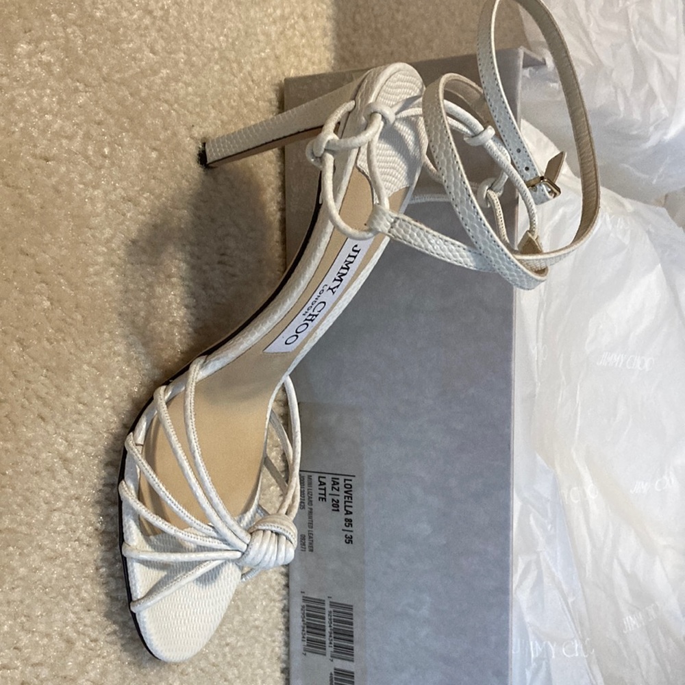 Jimmy Choo . White .    size 35 (US size 5)